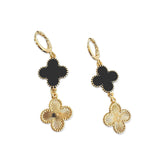 Gold Filled Flora Black Hoop Huggies